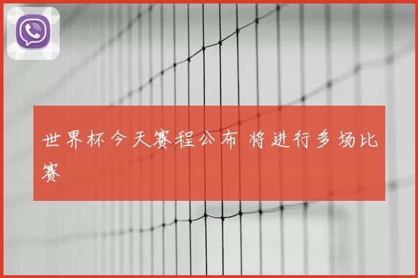 世界杯今天赛程公布 将进行多场比赛