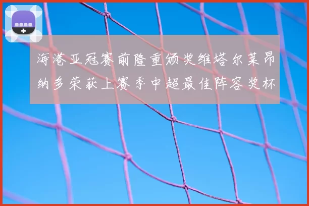 海港亚冠赛前隆重颁奖维塔尔莱昂纳多荣获上赛季中超最佳阵容奖杯
