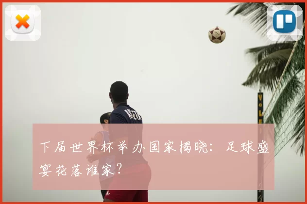 下届世界杯举办国家揭晓：足球盛宴花落谁家？